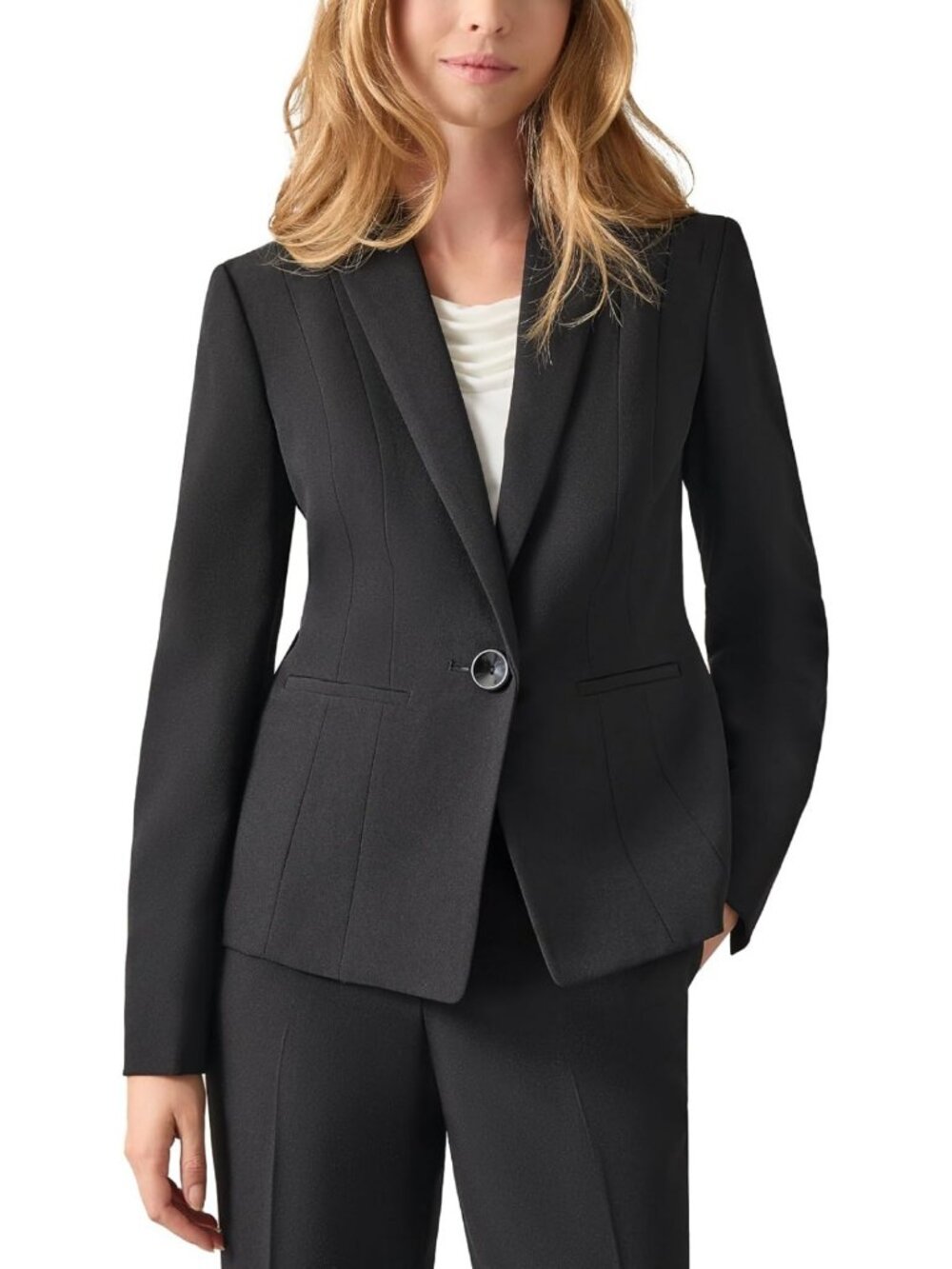 Chic Women's Stretch Crepe Jacket - Regular & Plus Sizes, Versatile & Stylish